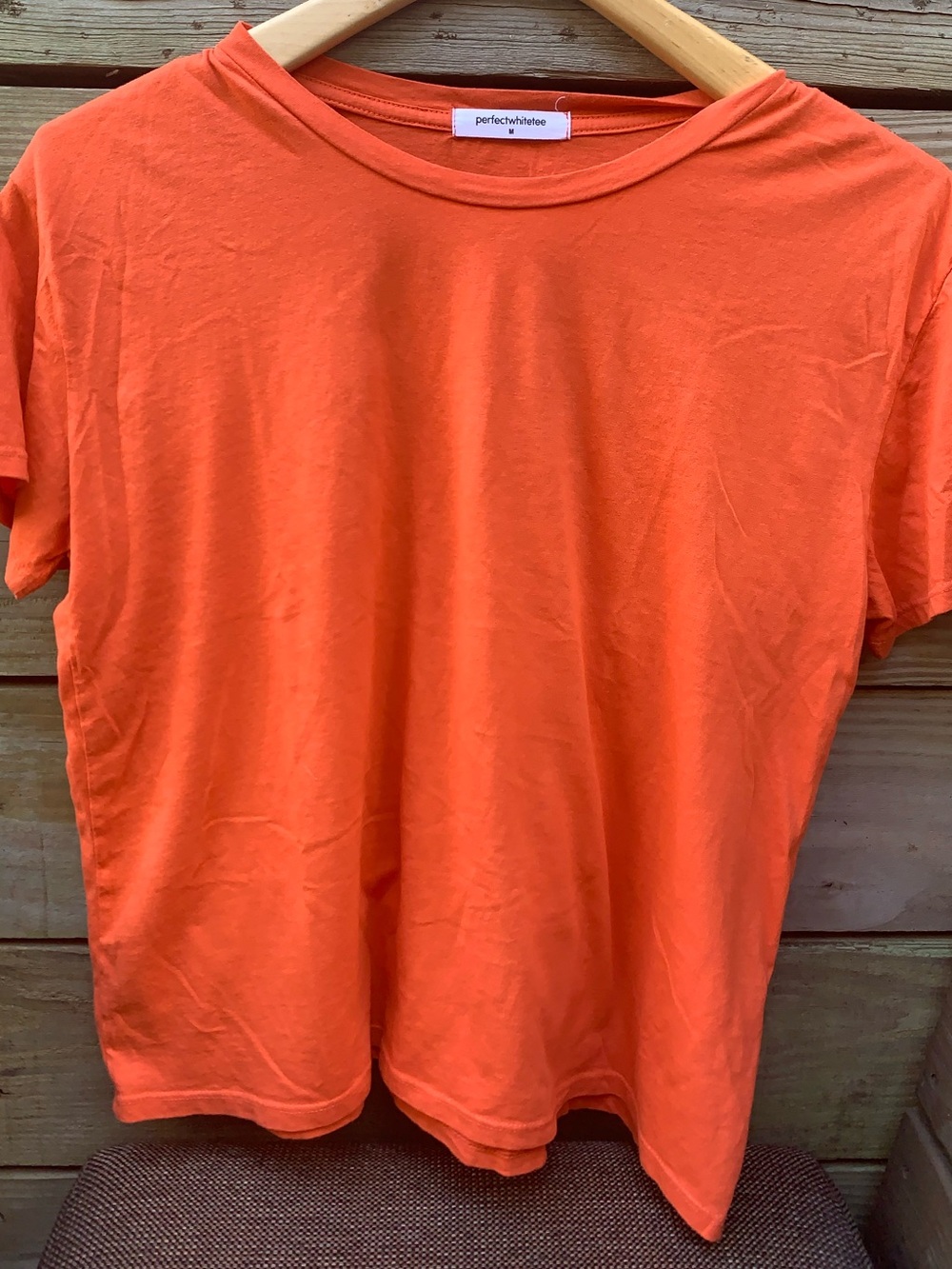perfectwhitetee  HARLEY Short Sleeve Crewneck Tee Orange M